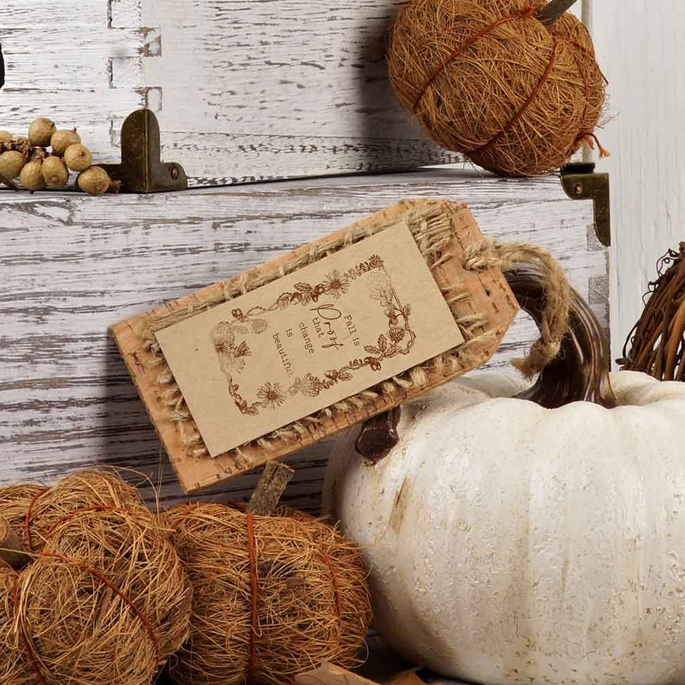 Prima Marketing Fall Sweet Fall ReDesign Clear Stamps 671419 Framed Pumpkin Tag Samples