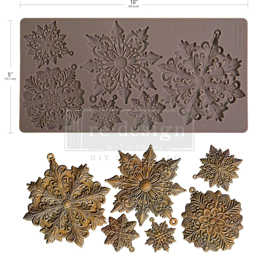 Prima Marketing Frosted Snowflake Wonders ReDesign Decor Mould 677404