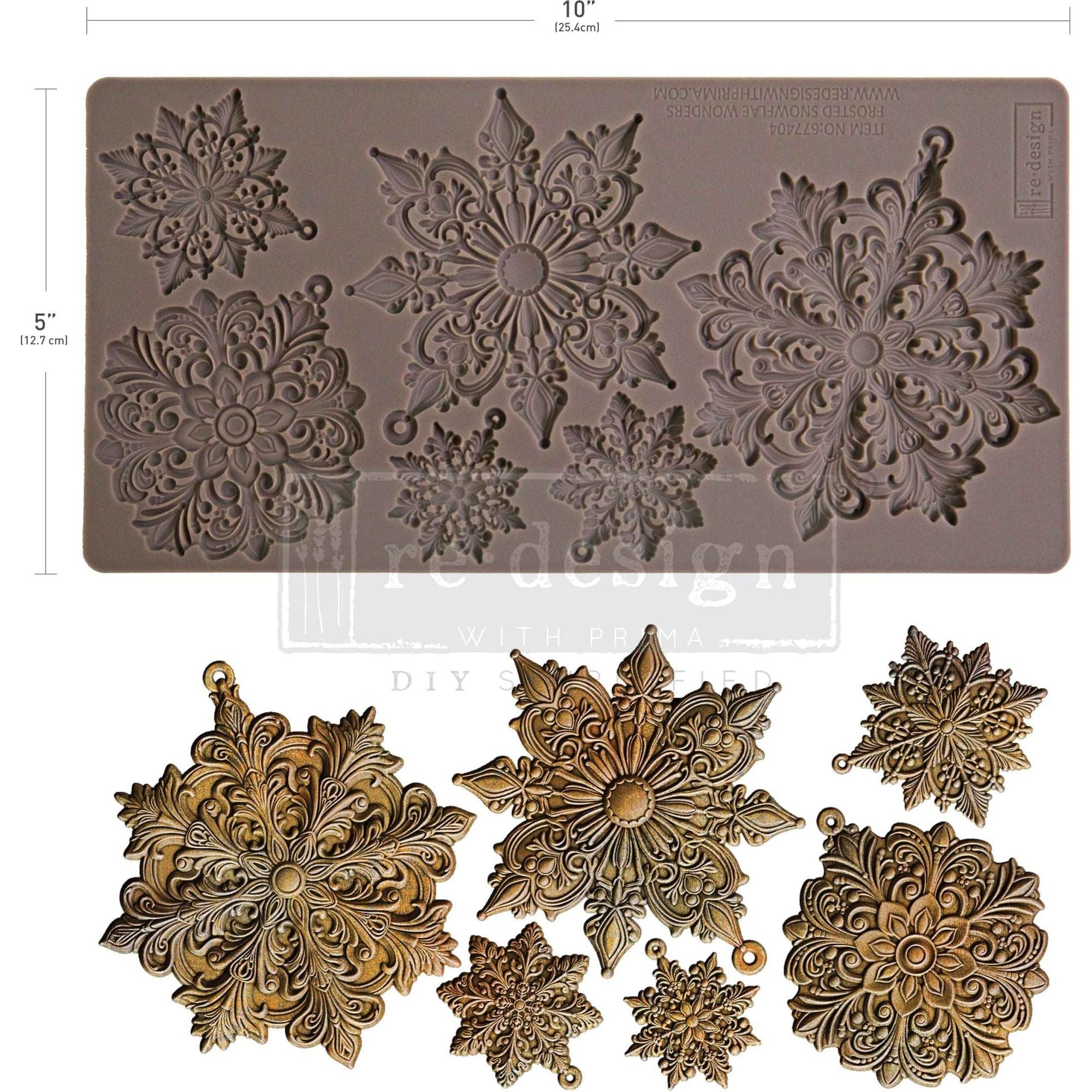 Prima Marketing Frosted Snowflake Wonders ReDesign Decor Mould 677404