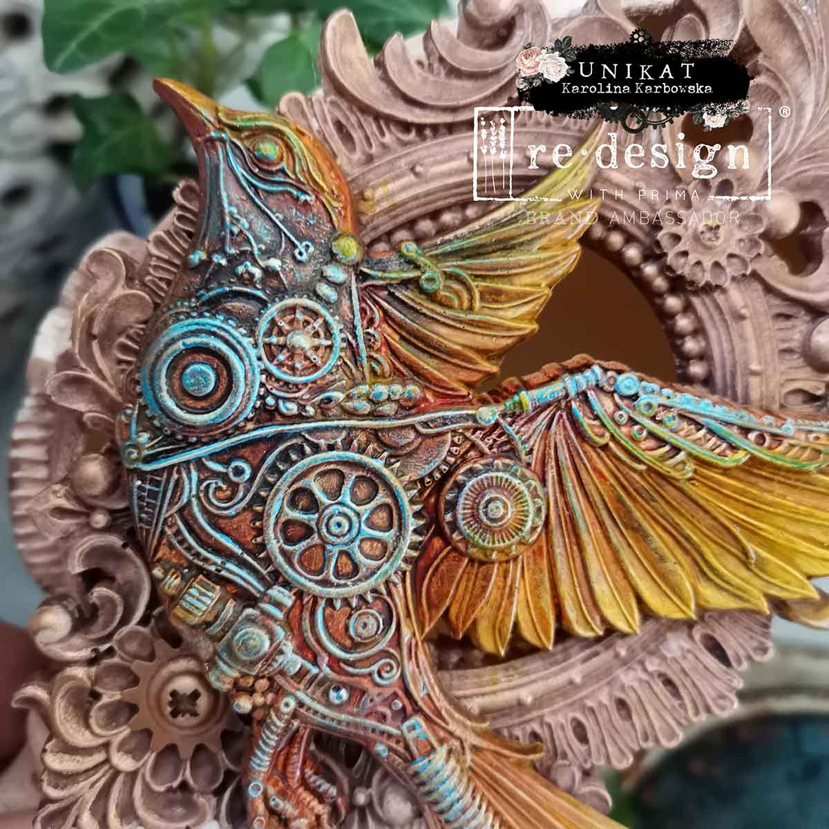 Prima Marketing Gears Of Flight ReDesign Decor Mould 675141 Steampunk Bird