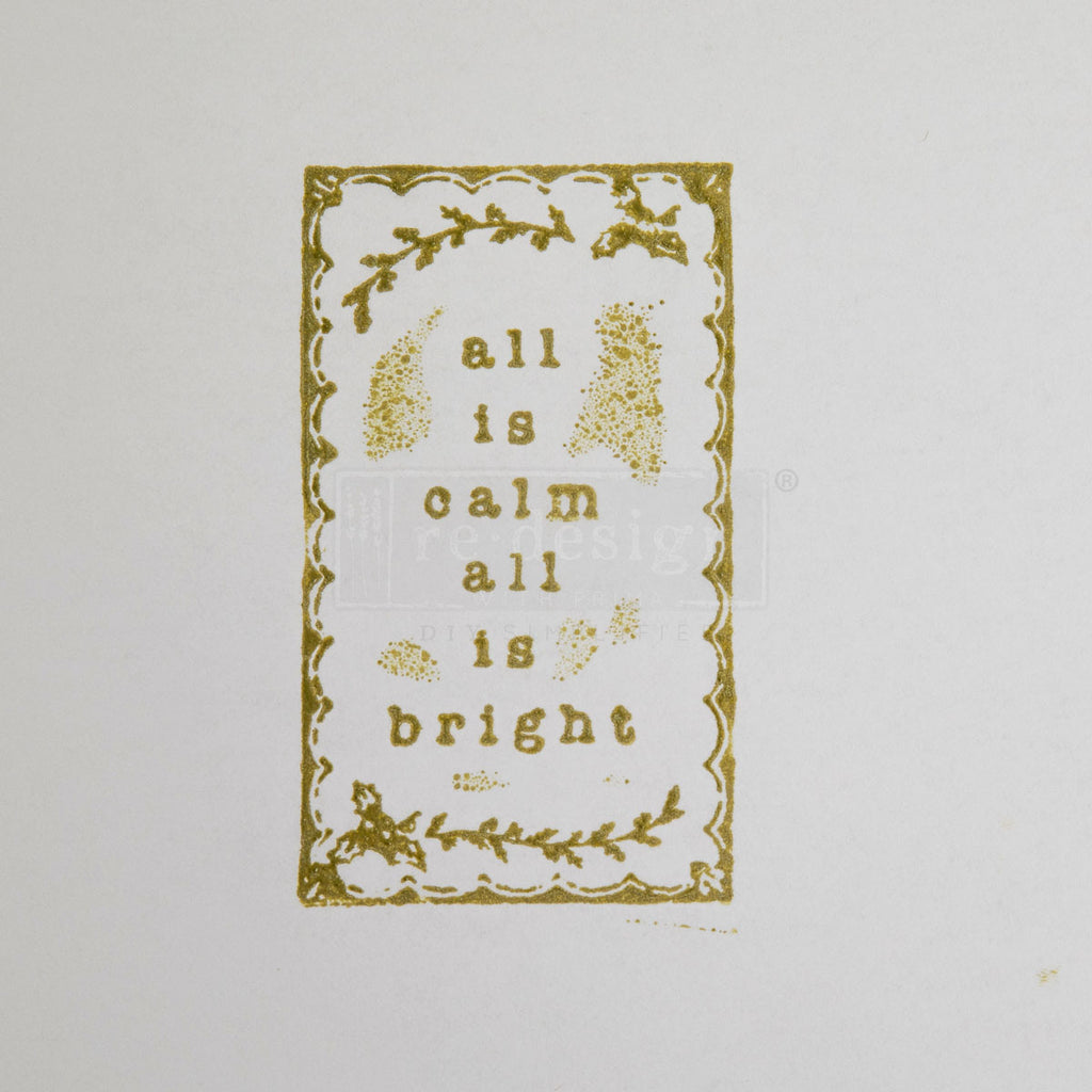 Prima Marketing Holly Jolly ReDesign Clear Stamps 673833 All Is Calm All Is Bright