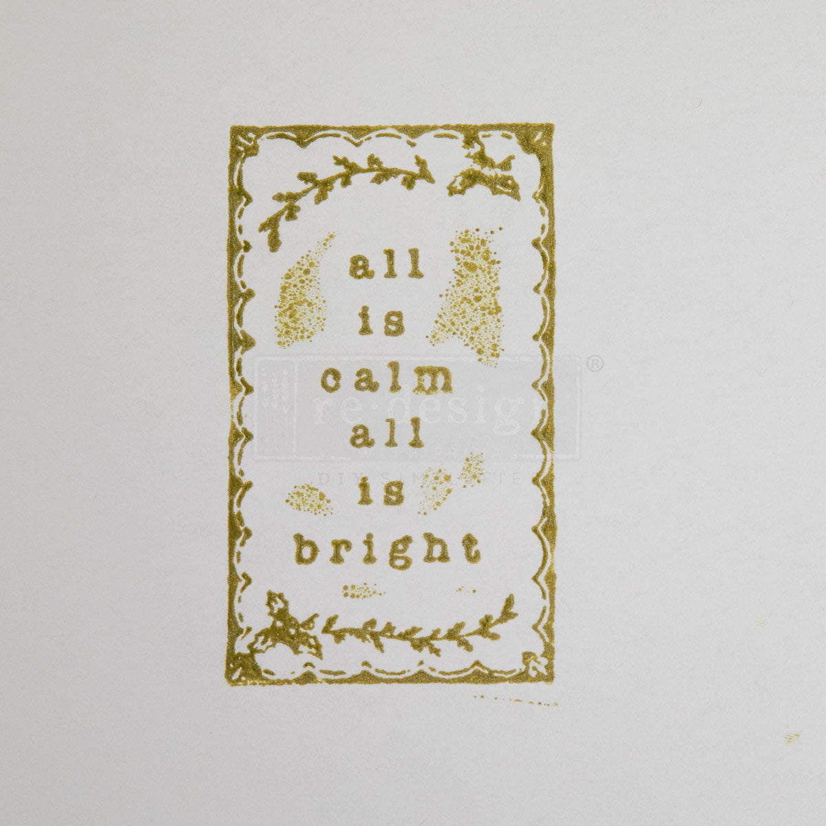 Prima Marketing Holly Jolly ReDesign Clear Stamps 673833 All Is Calm All Is Bright