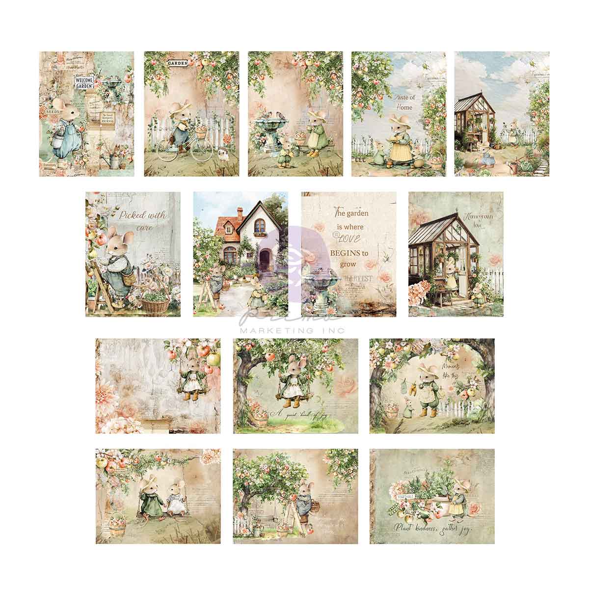 Prima Marketing Homegrown 3 x 4 Journaling Cards 683474