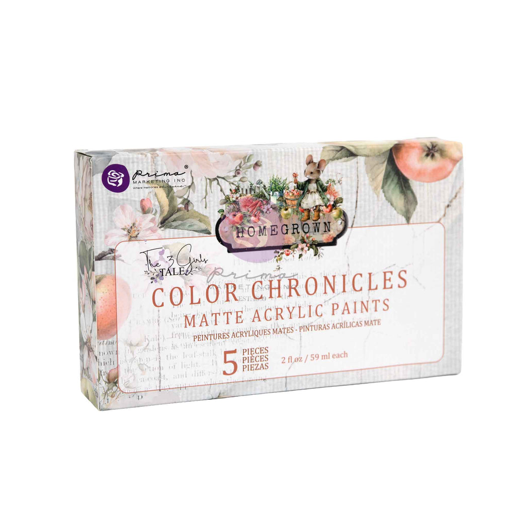 Prima Marketing Homegrown Color Chronicles Matte Acrylic Paints 683610 Packaging Angled View