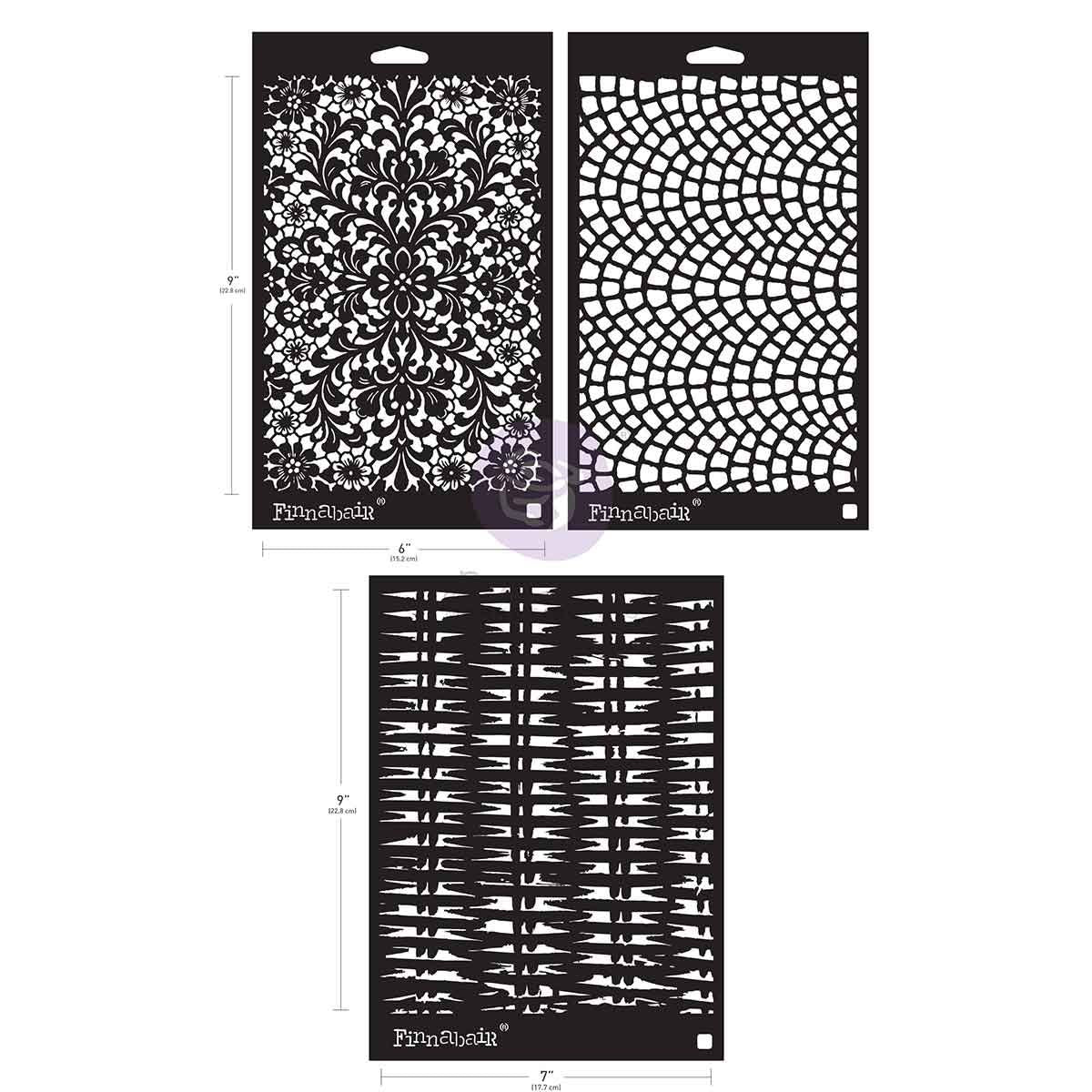 Prima Marketing Knots And Knits Finnabair Stencils 951733