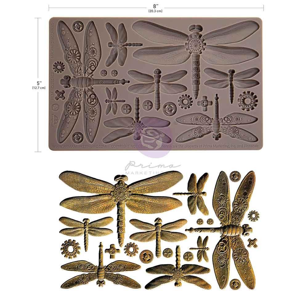 Prima Marketing Machine Dragonflies Finnabair Mould 951412 Detailed Image