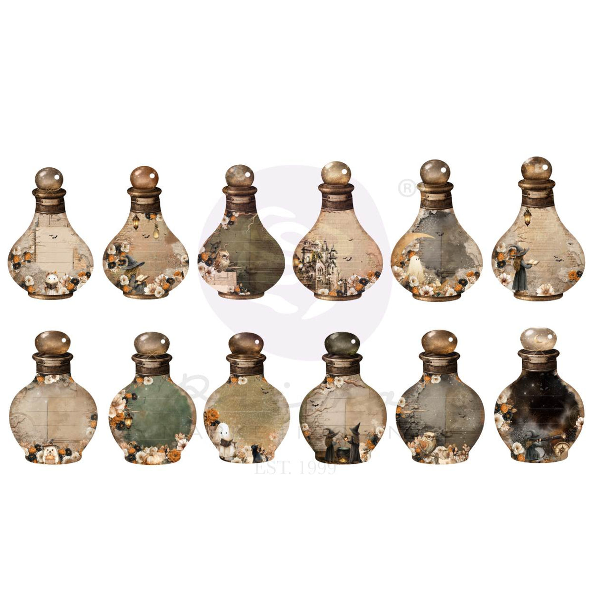 Prima Marketing Made Of Magic Potion Bottle Tag Pad 684877