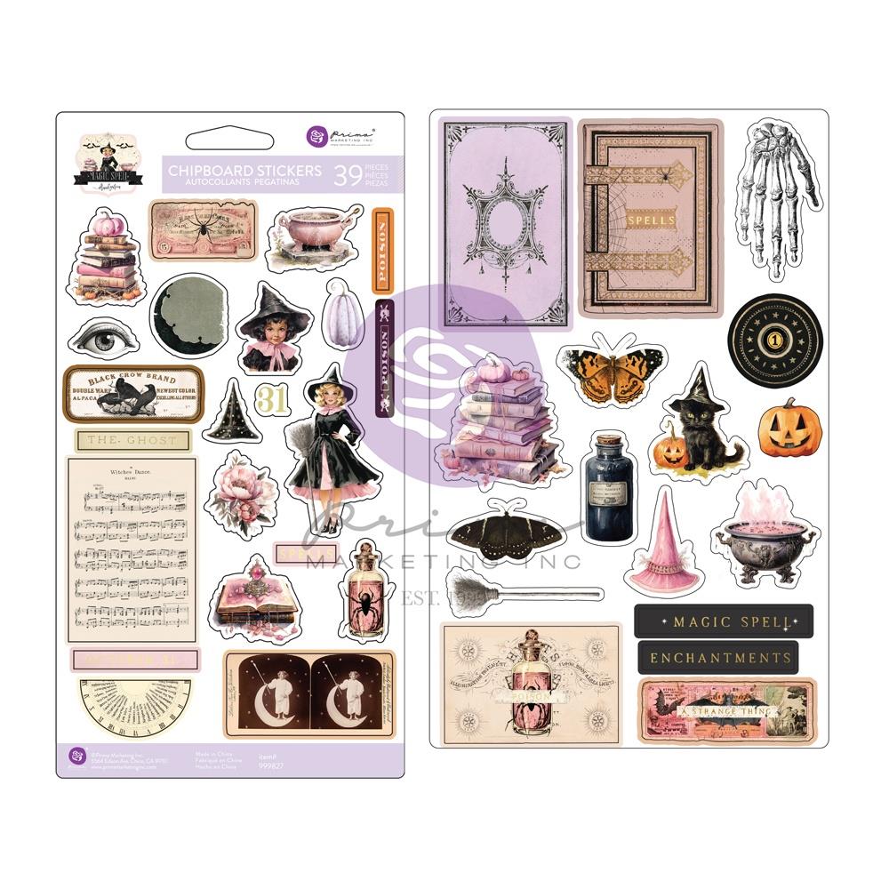 Prima Marketing Magic Spell Chipboard Stickers 981709