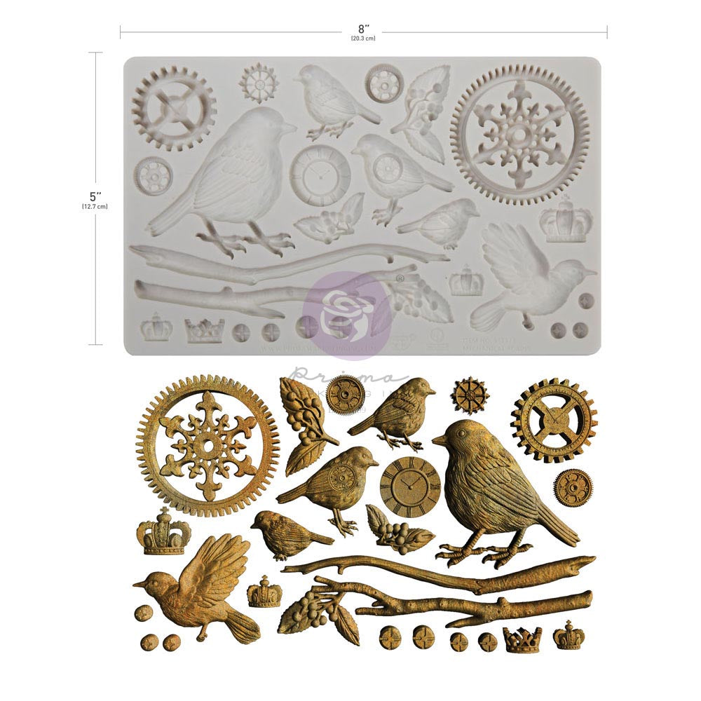 Prima Marketing Mechanical Robins Finnabair Mould 951573