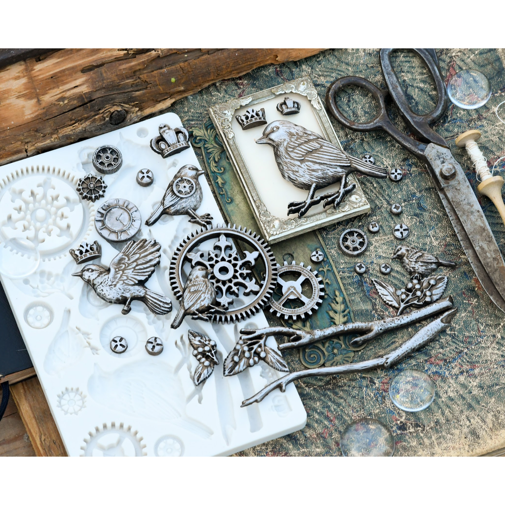 Prima Marketing Mechanical Robins Finnabair Mould 951573 – Simon
