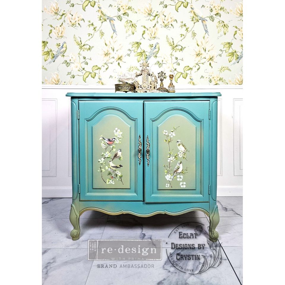 Prima Marketing Nestled Whispers ReDesign Small Transfers 674595 Bird Cabinet Design