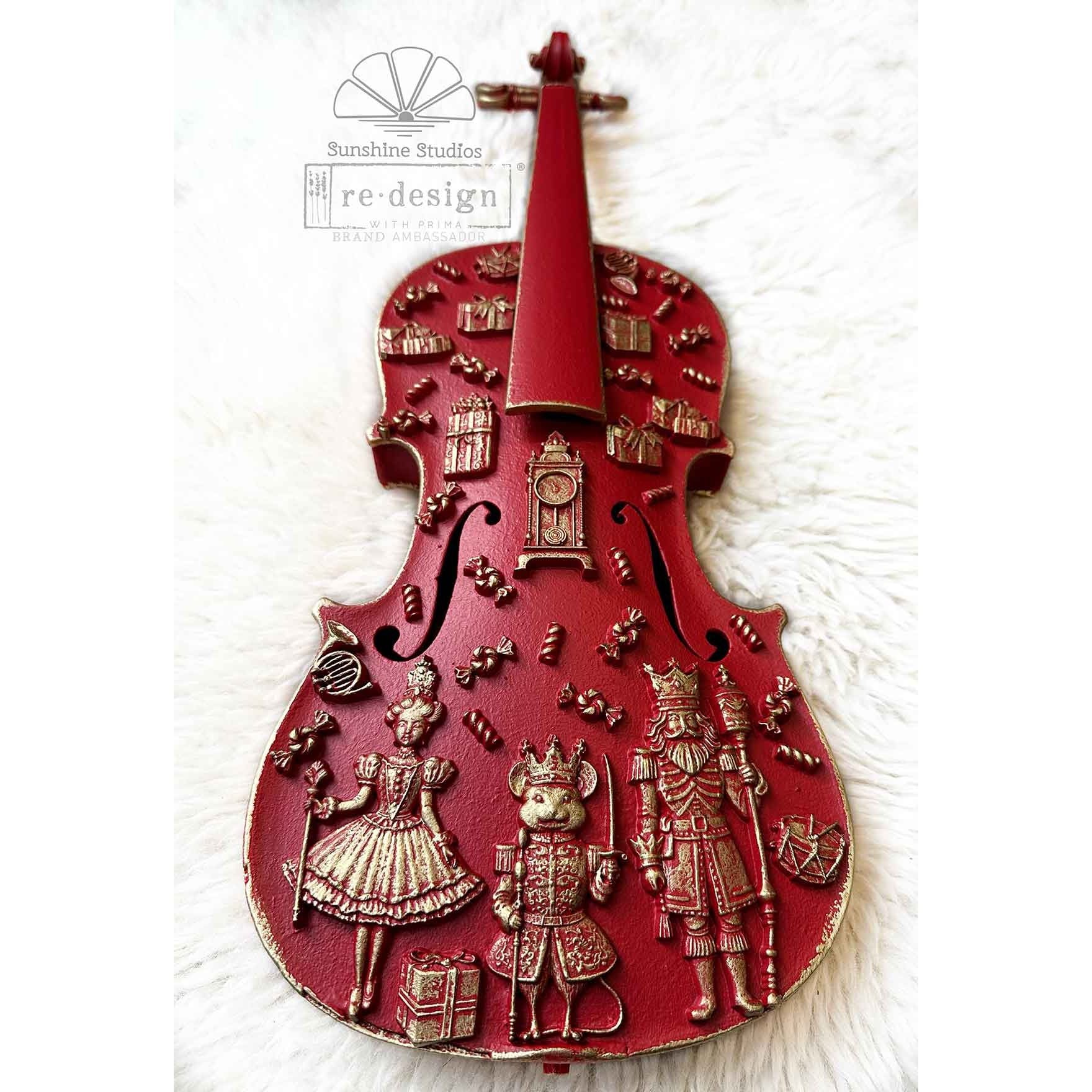 Prima Marketing Nutcracker Party ReDesign Decor Mould 672058 Christmas Musical Instrument