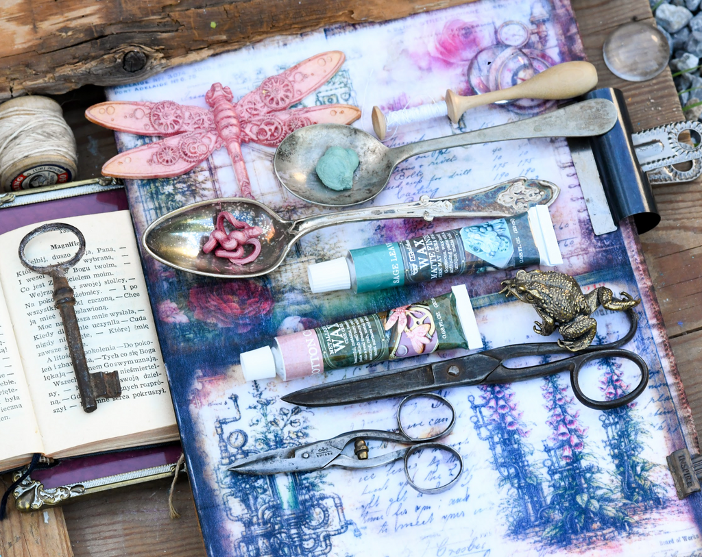 Prima Marketing Orchard Finnabair Limited Edition Metallique And Matte Wax Set 951948 Mixed Media Butterfly Project