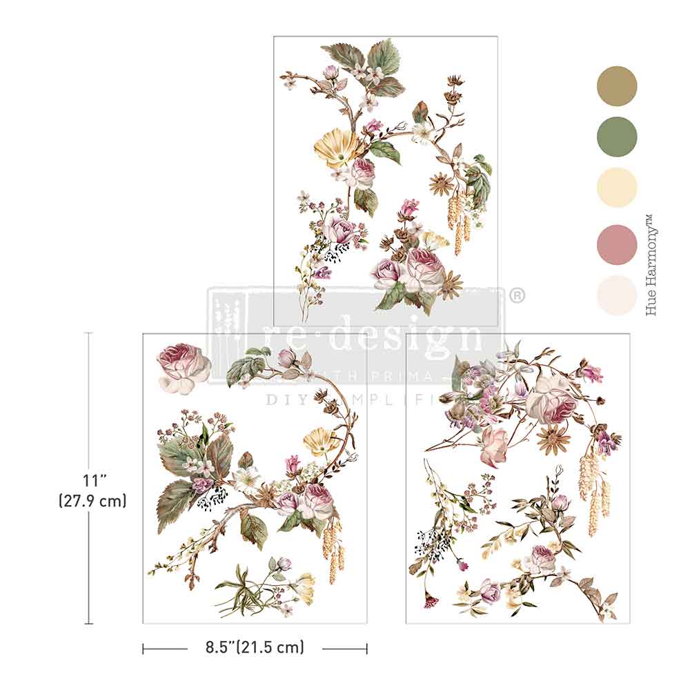 Prima Marketing Rosette Royale ReDesign Middy Transfers 676698