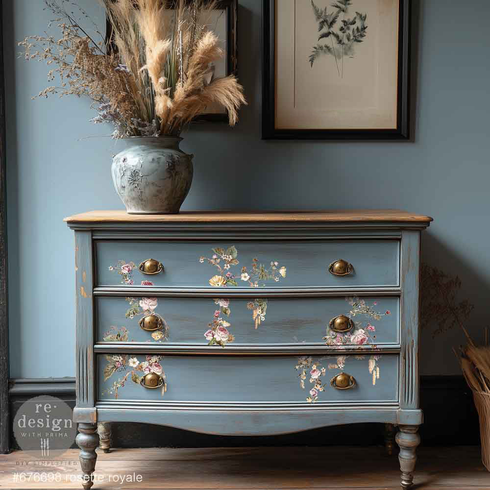 Prima Marketing Rosette Royale ReDesign Middy Transfers 676698 Furniture Decor