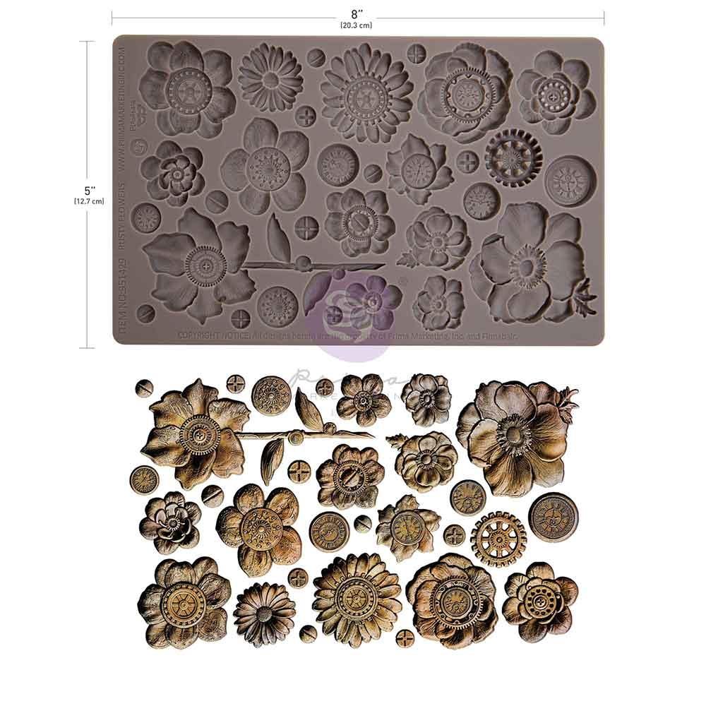 Prima Marketing Rusty Flowers Finnabair Mould 951429 Detailed Image