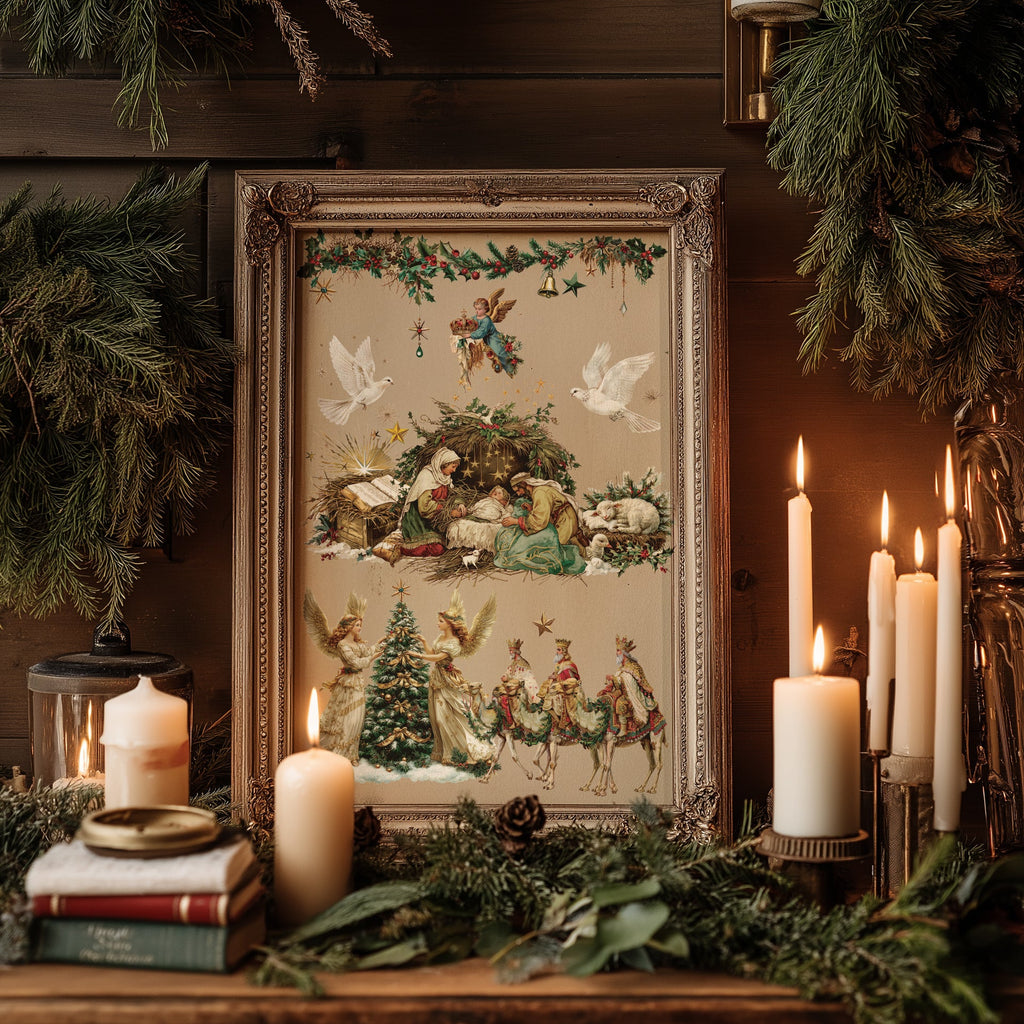 Prima Marketing Sacred Night ReDesign Middy Transfers 678029 Christmas Frame