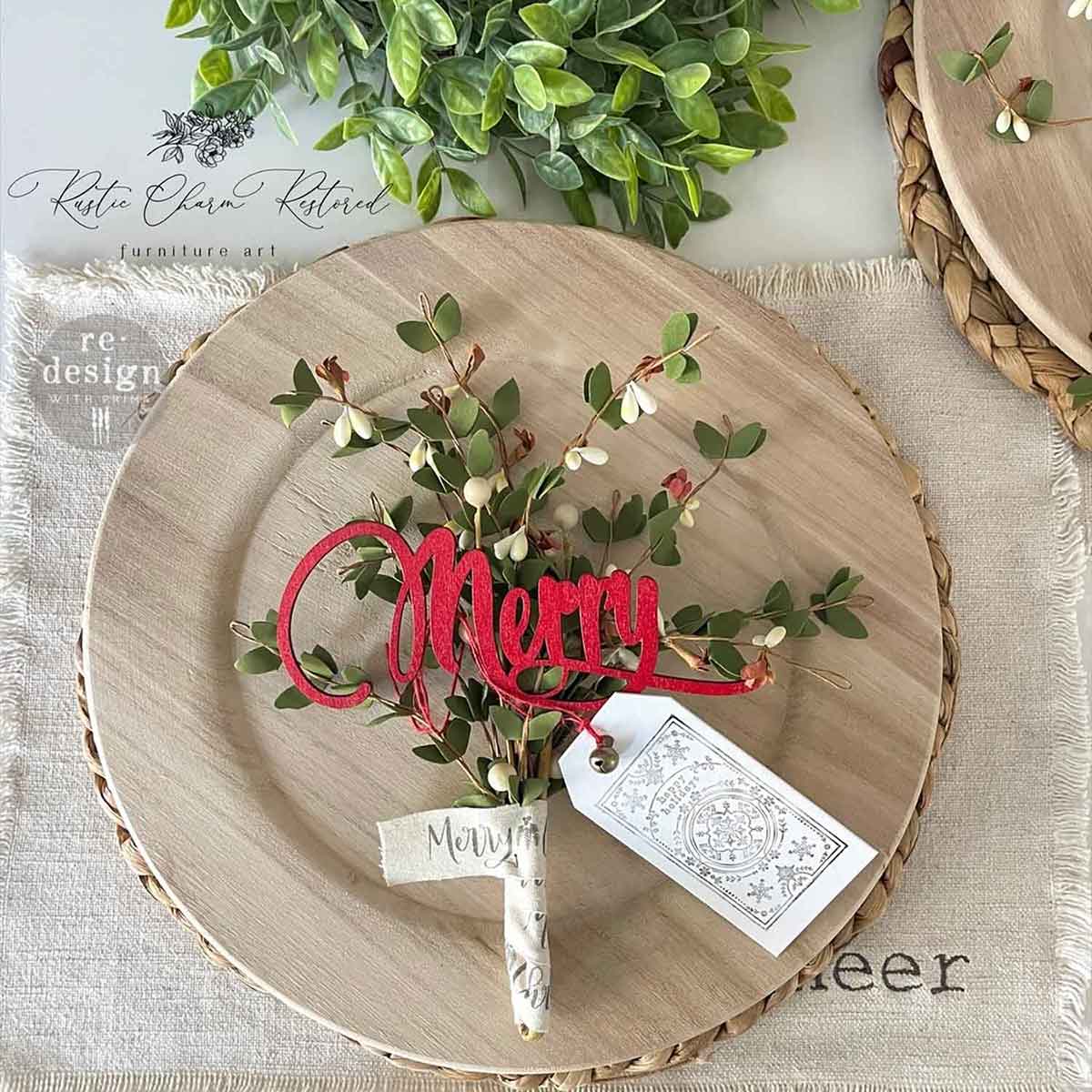Prima Marketing Santa's Helper Tags ReDesign Clear Stamps 670337 Christmas Furniture Art