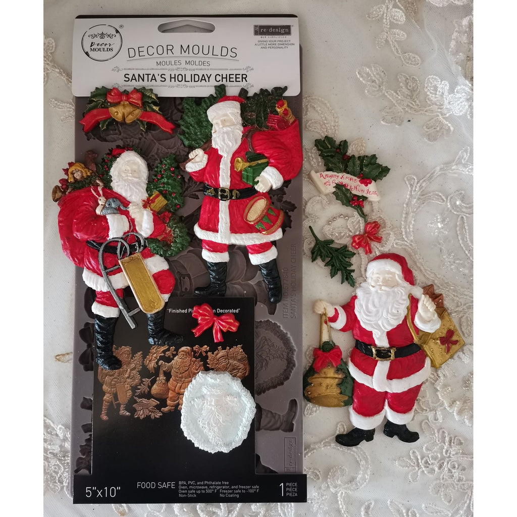 Prima Marketing Santa's Holiday Cheer ReDesign Decor Mould 677640 Packaging Image
