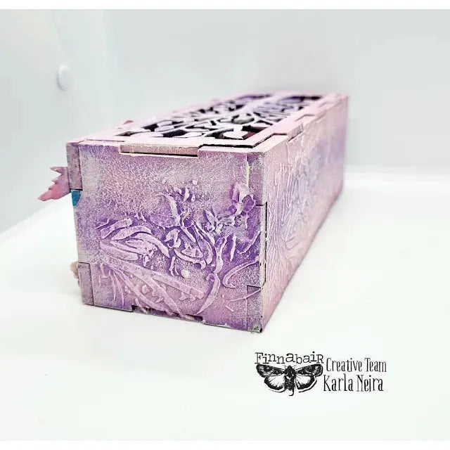 Prima Marketing Secret Letters Finnabair Stencil 969905 Spring Box Project | color-code:ALT01