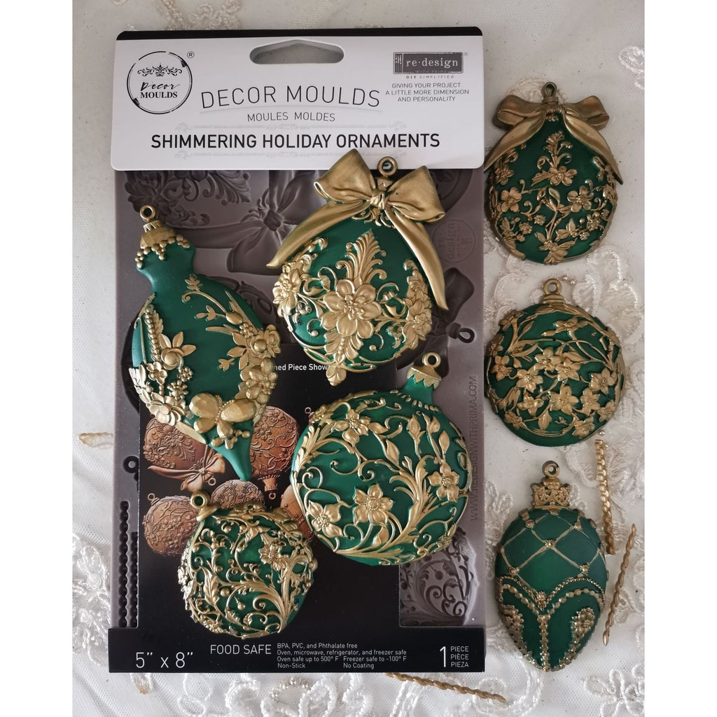 Prima Marketing Shimmering Holiday Ornaments ReDesign Decor Mould 677664 Packaging Image