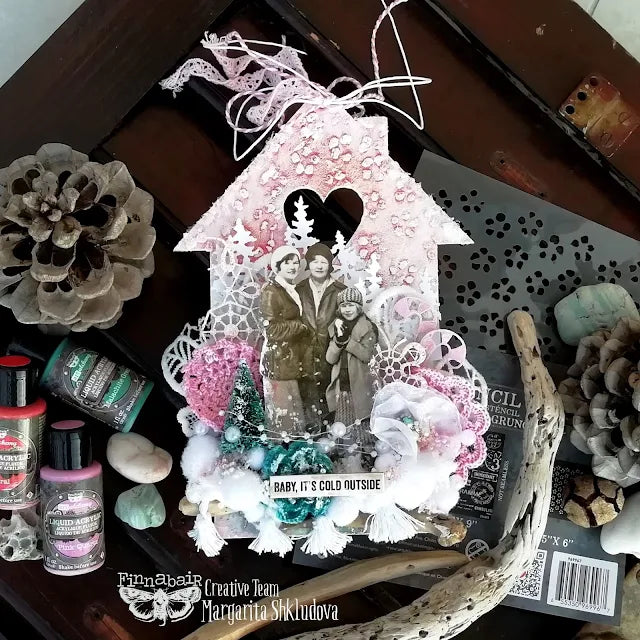 Prima Marketing Snowflake Paste Finnabair Art Extravagance 962906 Sweet Winter Project | color-code:ALT01