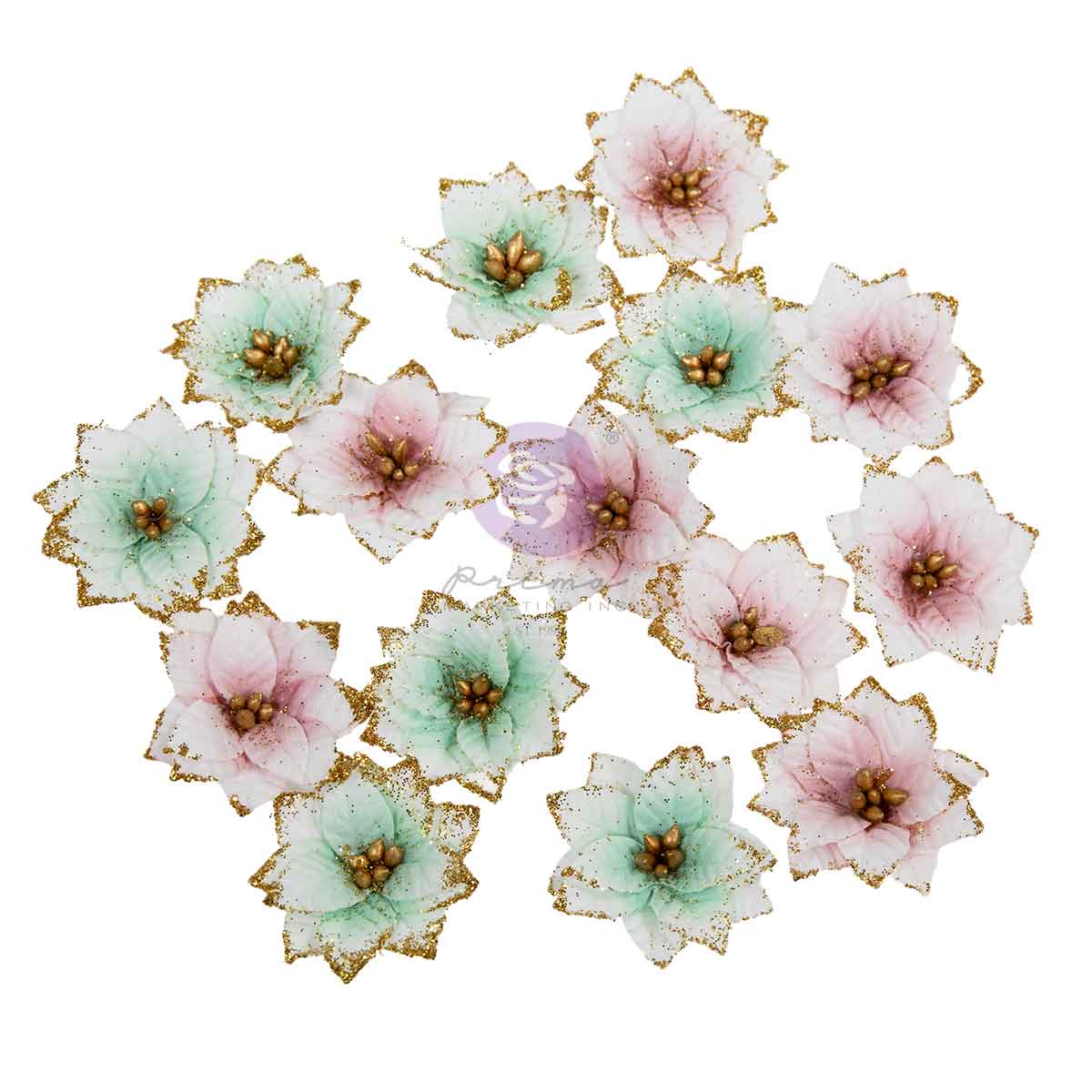 Prima Marketing Snowy Morning Christmas Blush Flowers 686277