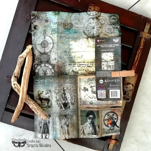 Prima Marketing Steam And Frost Finnabair A3 Decoupage 951467 Steampunk Project | color-code:ALT01