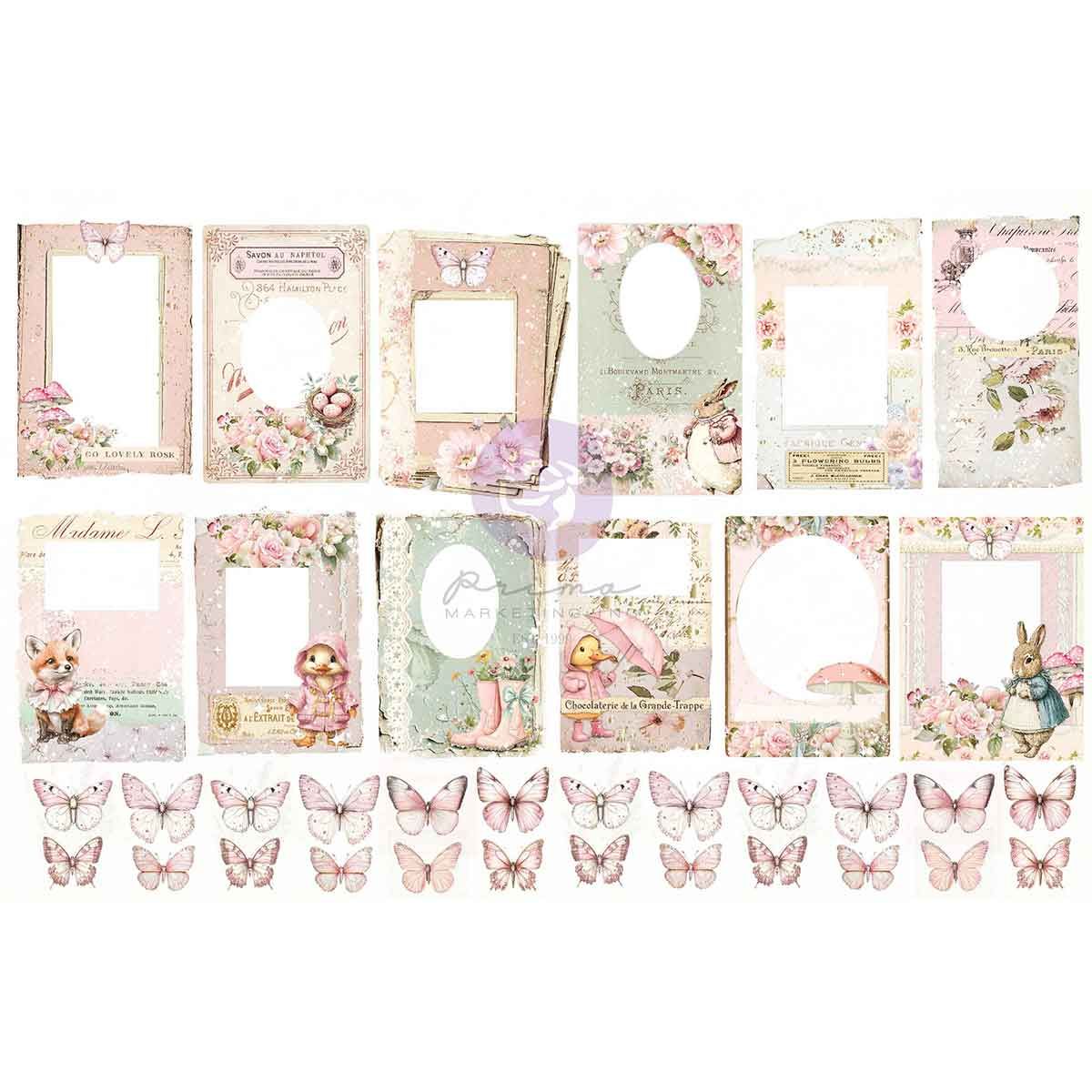 Prima Marketing Sweet Spring Butterflies And Frames Ephemera 982164