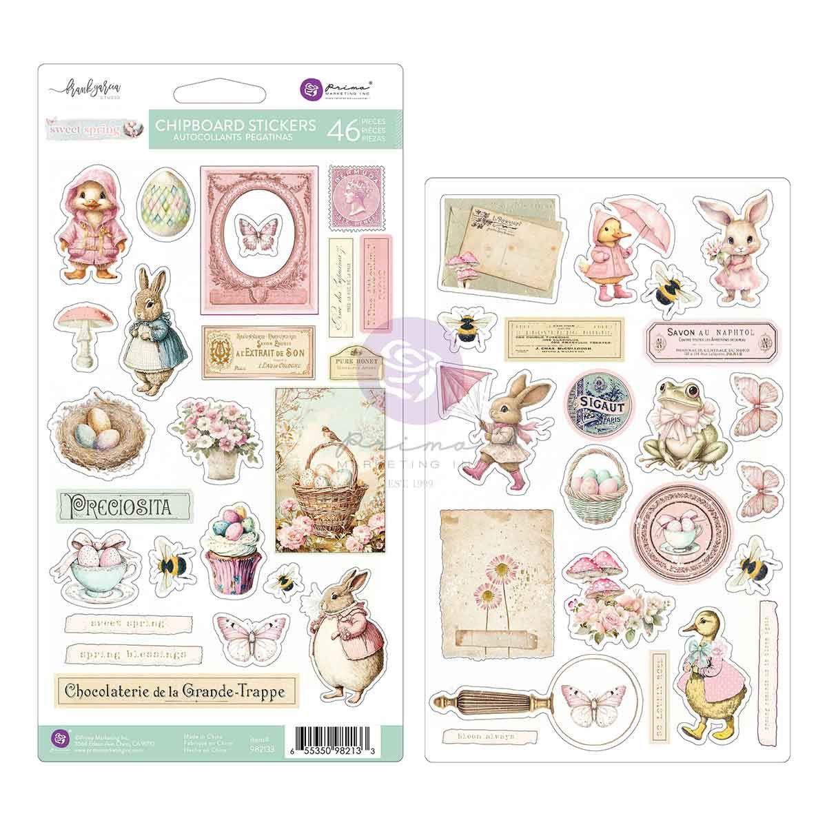Prima Marketing Sweet Spring Chipboard Stickers 982133