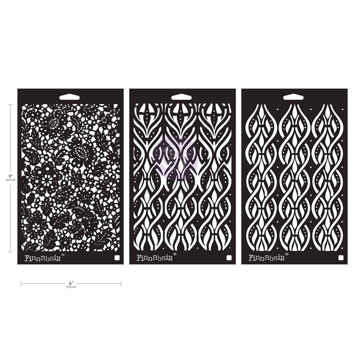 Prima Marketing Victorian Tiles Finnabair 6 x 9 Stencils 951726