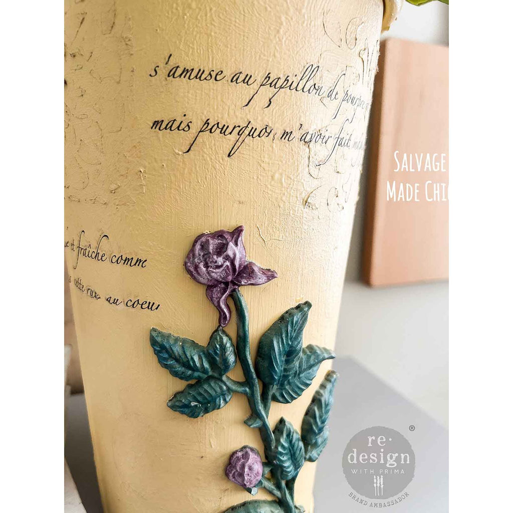 Prima Marketing Vintage Script Mastery ReDesign Small Transfers 675592 Vase Decorations