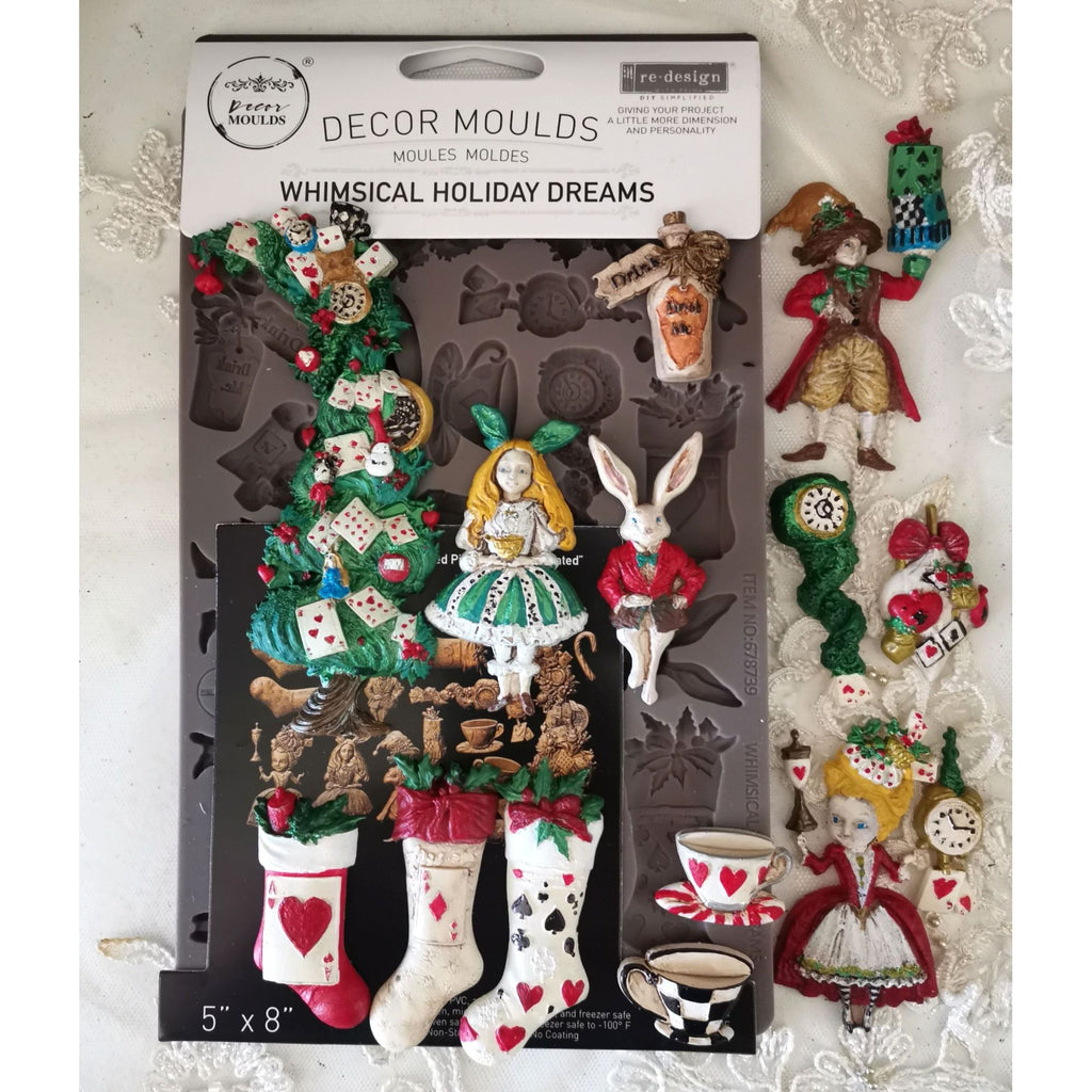 Prima Marketing Whimsical Holiday Dreams ReDesign Decor Mould 678739 Alice In Wonderland