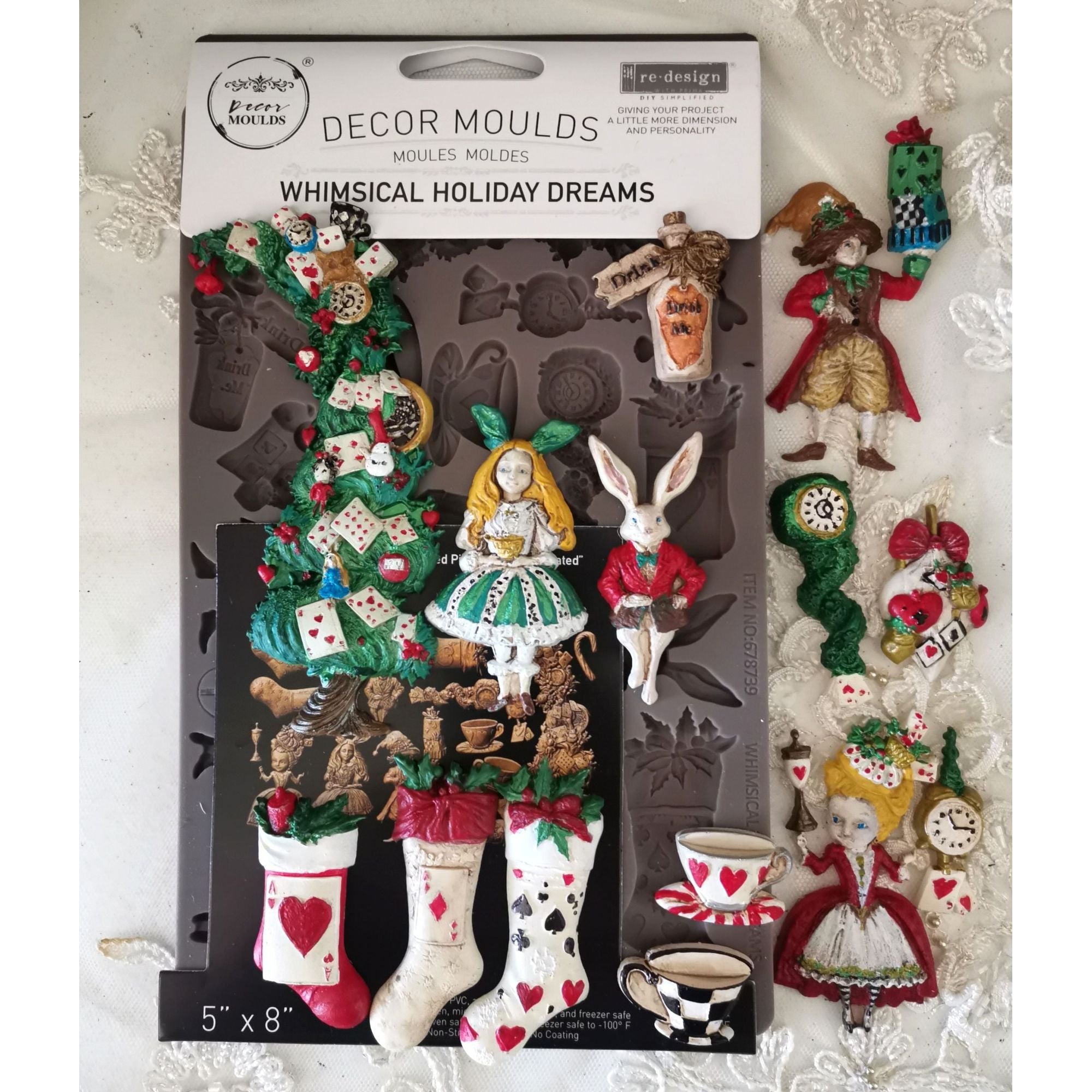 Prima Marketing Whimsical Holiday Dreams ReDesign Decor Mould 678739 Alice In Wonderland