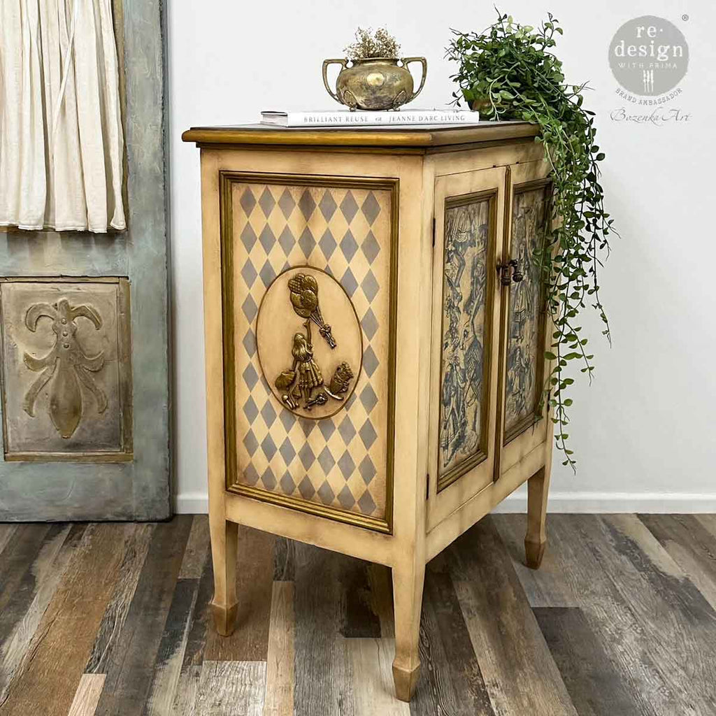 Prima Marketing Whimsy Craft Chronicles ReDesign Decor Mould 672447 Storybook Cabinet