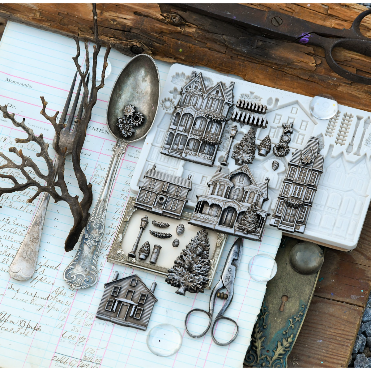 Prima Marketing Winter Town Finnabair Mould 951825 Holiday Village