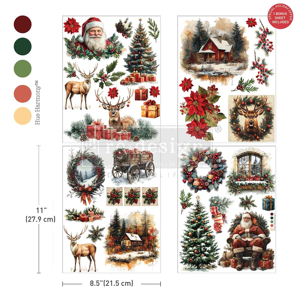 Prima Marketing Yuletide Nostalgia ReDesign Middy Transfers 677992