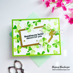 Simon Says Stamp Printmaking Clovers Wafer Dies 1572mdc Beautiful Moments St. Patrick's Day Card | color-code:ALT03
