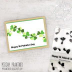 Simon Says Clear Stamps Printmaking Clovers 2372msc Beautiful Moments St. Patrick's Day Card