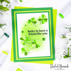 Simon Says Clear Stamps Printmaking Clovers 2372msc Beautiful Moments St. Patrick's Day Card | color-code:ALT05