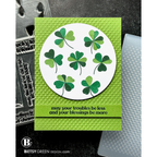Simon Says Stamps and Dies Printmaking Clovers set1173pc Beautiful Moments St. Patrick's Day Card