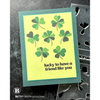 Simon Says Clear Stamps Printmaking Clovers 2372msc Beautiful Moments St. Patrick's Day Card