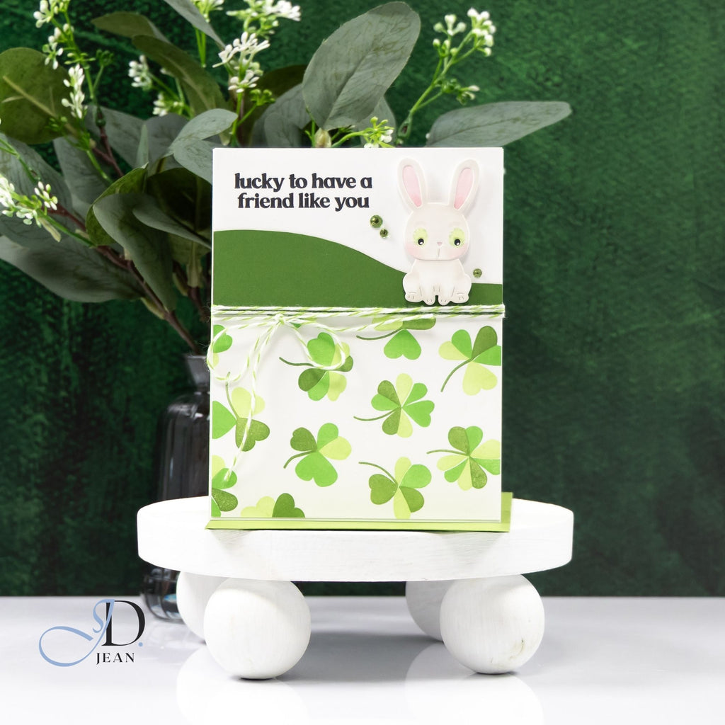 Simon Says Clear Stamps Printmaking Clovers 2372msc Beautiful Moments St. Patrick's Day Card | color-code:ALT01