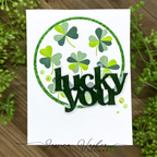 Simon Says Clear Stamps Printmaking Clovers 2372msc Beautiful Moments St. Patrick's Day Card