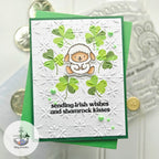 Simon Says Stamps and Dies Printmaking Clovers set1173pc Beautiful Moments St. Patrick's Day Card