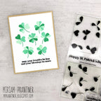Simon Says Clear Stamps Printmaking Clovers 2372msc Beautiful Moments St. Patrick's Day Card | color-code:ALT02