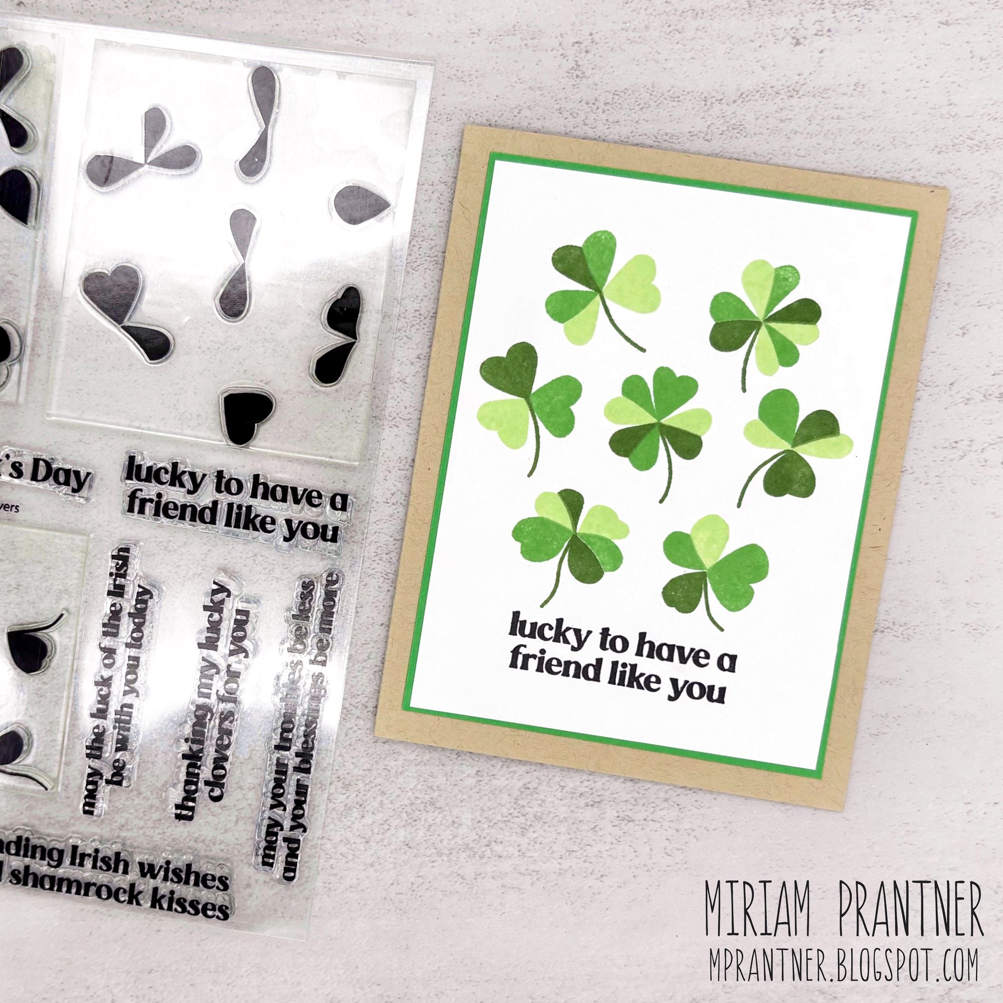 Simon Says Stamps and Dies Printmaking Clovers set1173pc Beautiful Moments St. Patrick's Day Card | color-code:ALT02