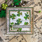Simon Says Stamps and Dies Printmaking Clovers set1173pc Beautiful Moments St. Patrick's Day Card