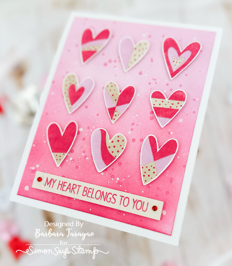 Simon Says Stamp Printmaking Hearts Wafer Dies 1030mdc Sweetheart Love Card | color-code:ALT04