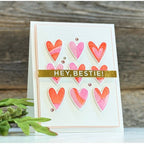 Simon Says Stamps And Dies Printmaking Hearts Friend Card